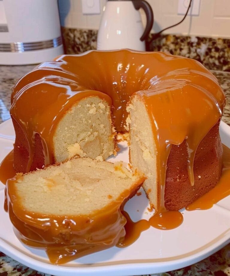 Caramel Cream Cheese Pound Cake