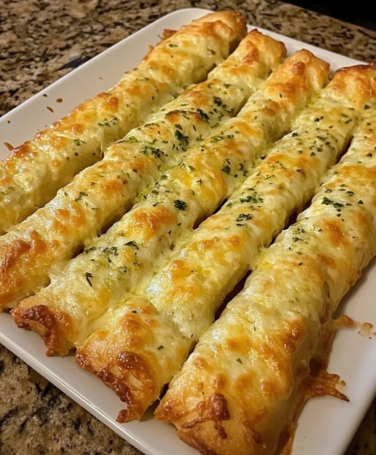 Homemade Cheesy Garlic Breadsticks