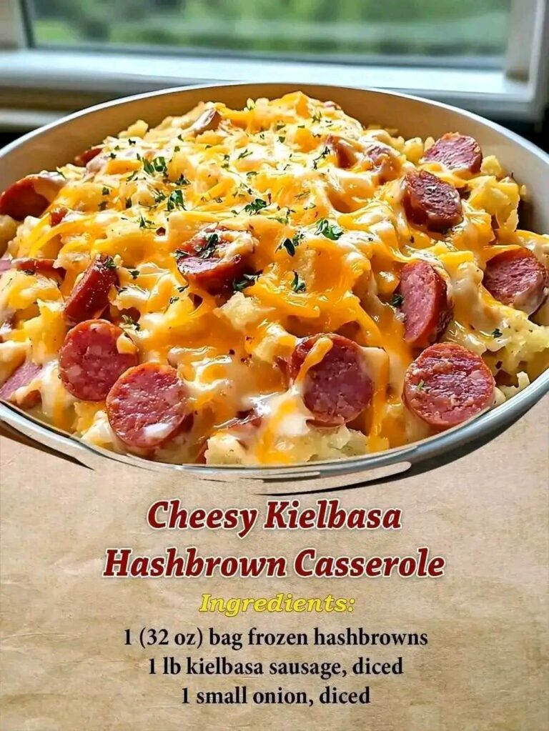 👉Cheesy Sausage Hashbrown Bake