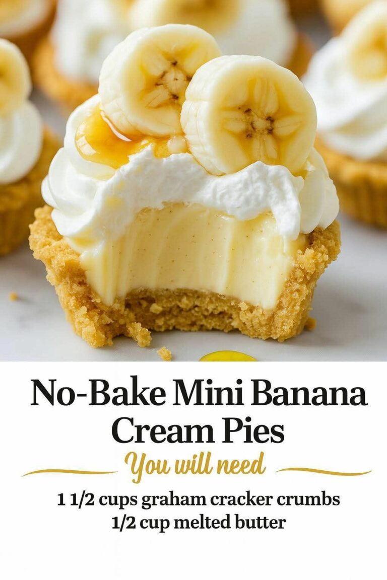👉Mini BananaCream Pies