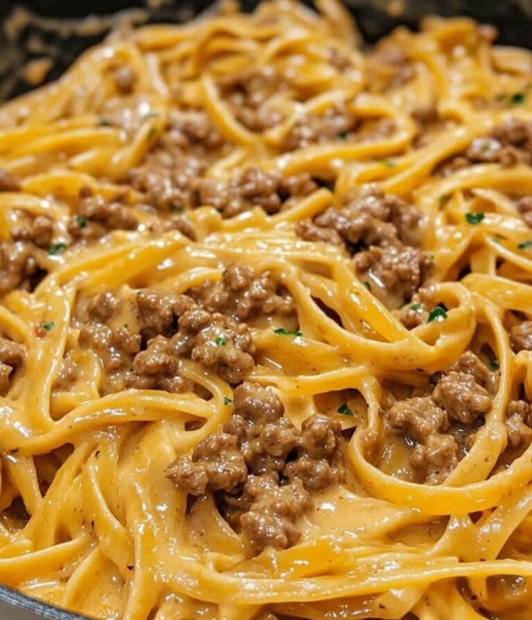 One-Pot Creamy Beef and Garlic Butter Pasta