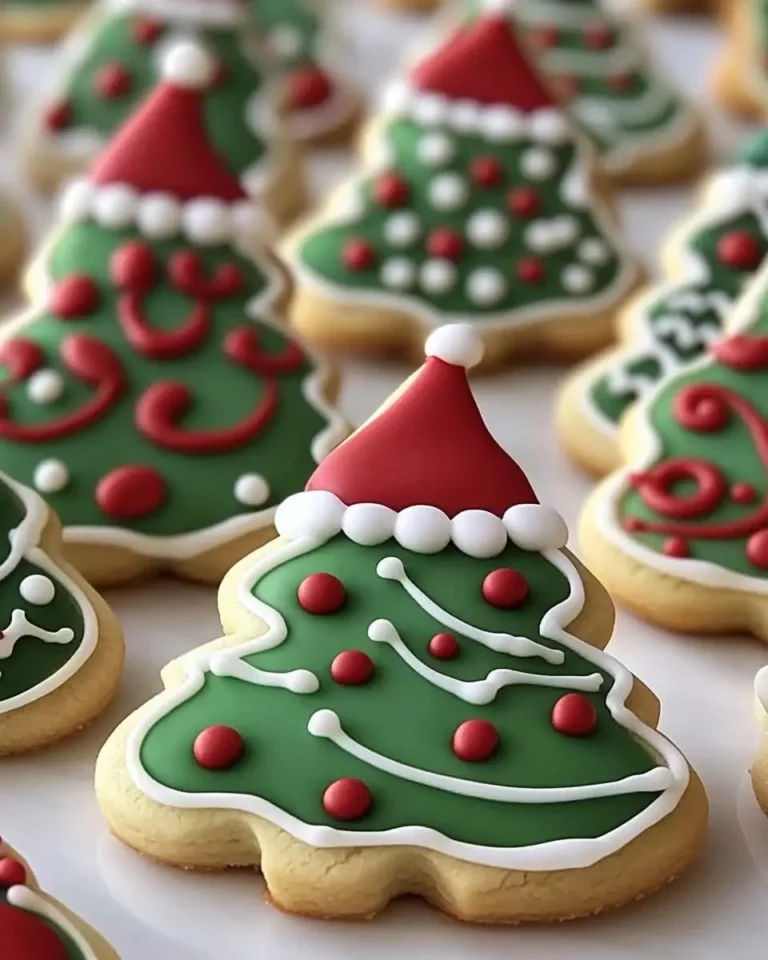 Plate of Classic Christmas Sugar Cookies decorated with festive icing.