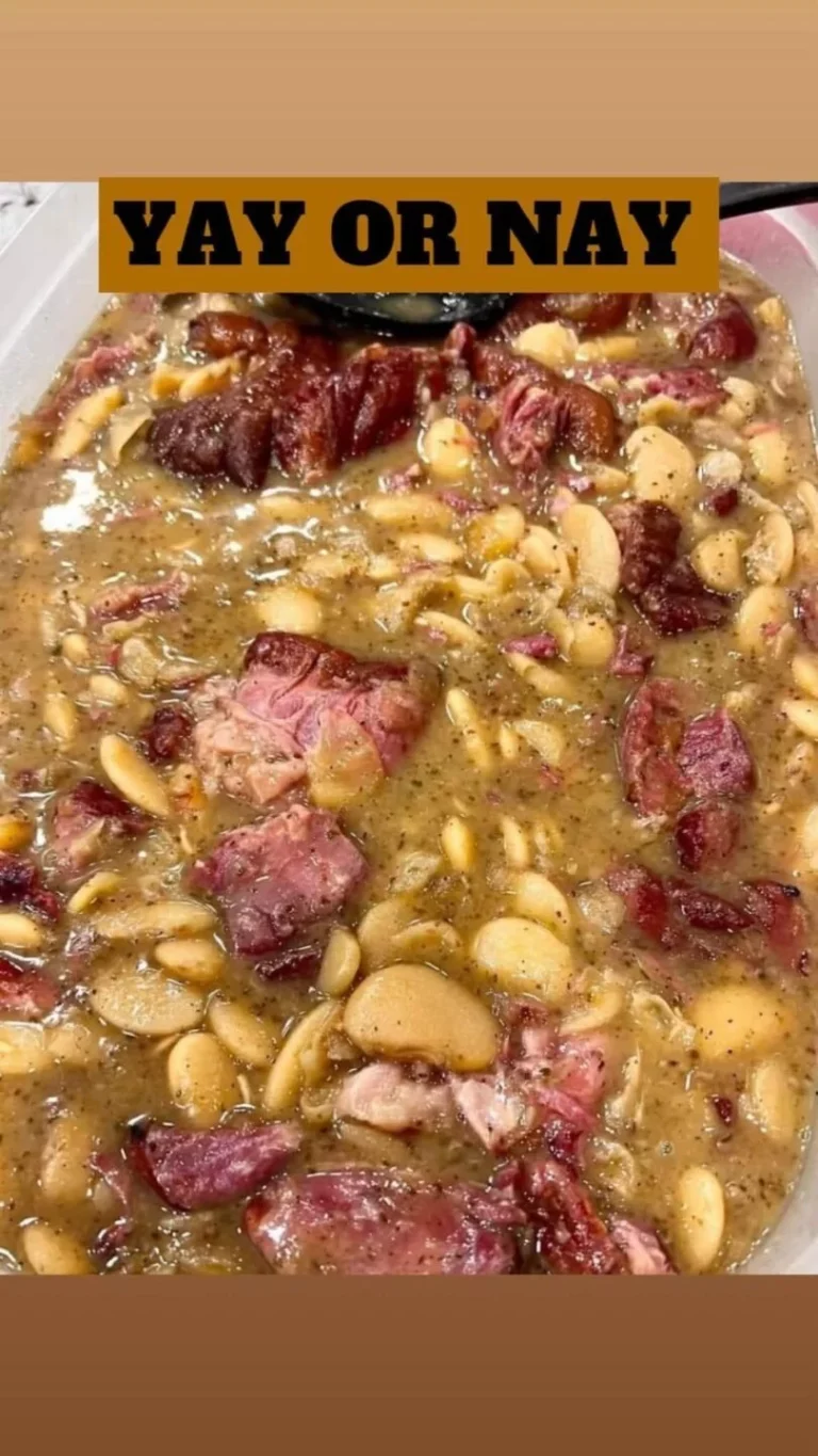 Delicious White Bean and Smoked Ham Hock Soup served in a bowl