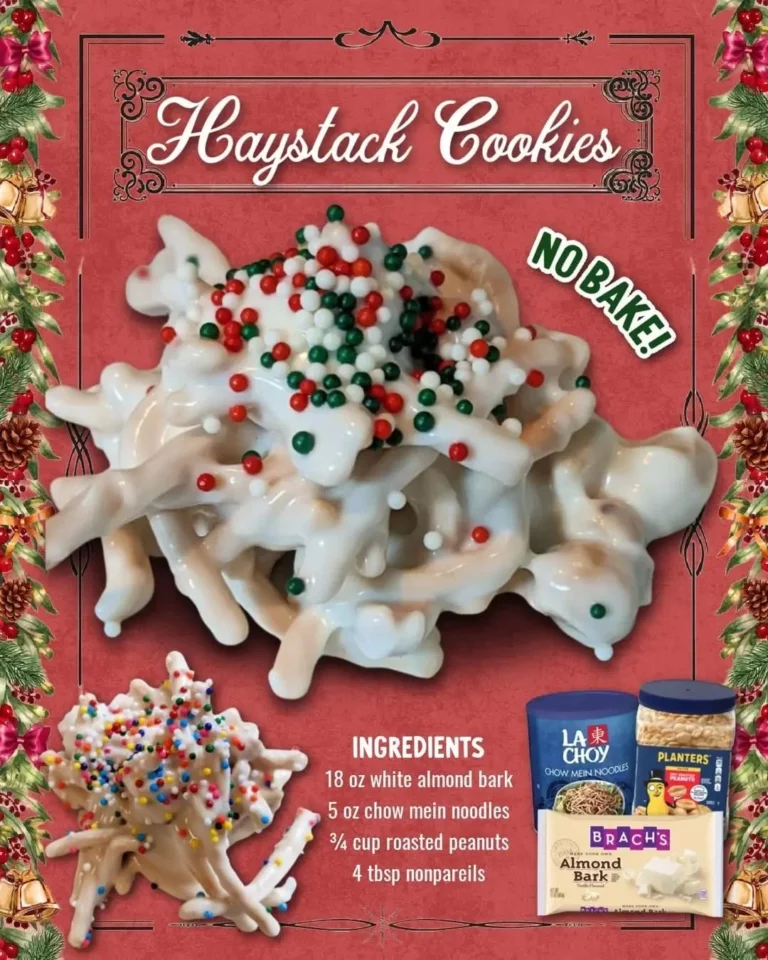Delicious White Chocolate Haystacks no-bake Christmas treat