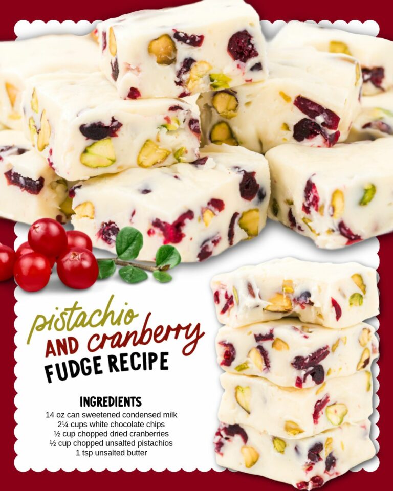 Pistachio and Cranberry Fudge