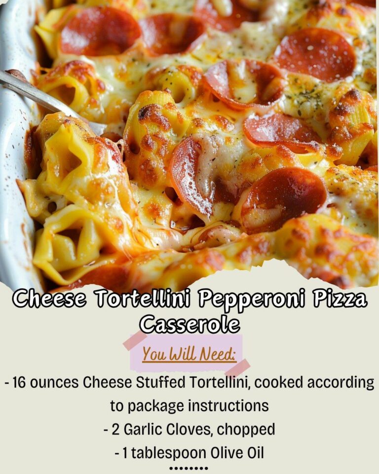 Cheese Tortellini Pepperoni Pizza Casserole