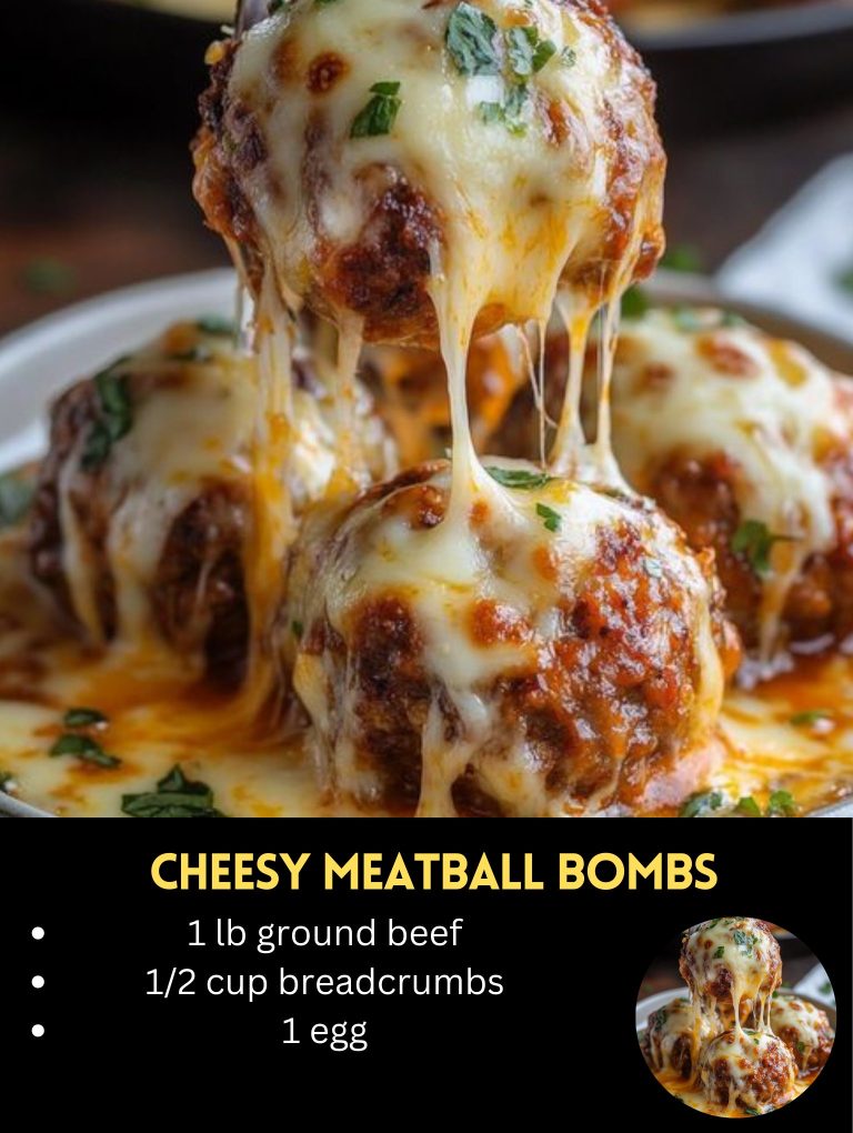 Cheesy Meatball Bombs