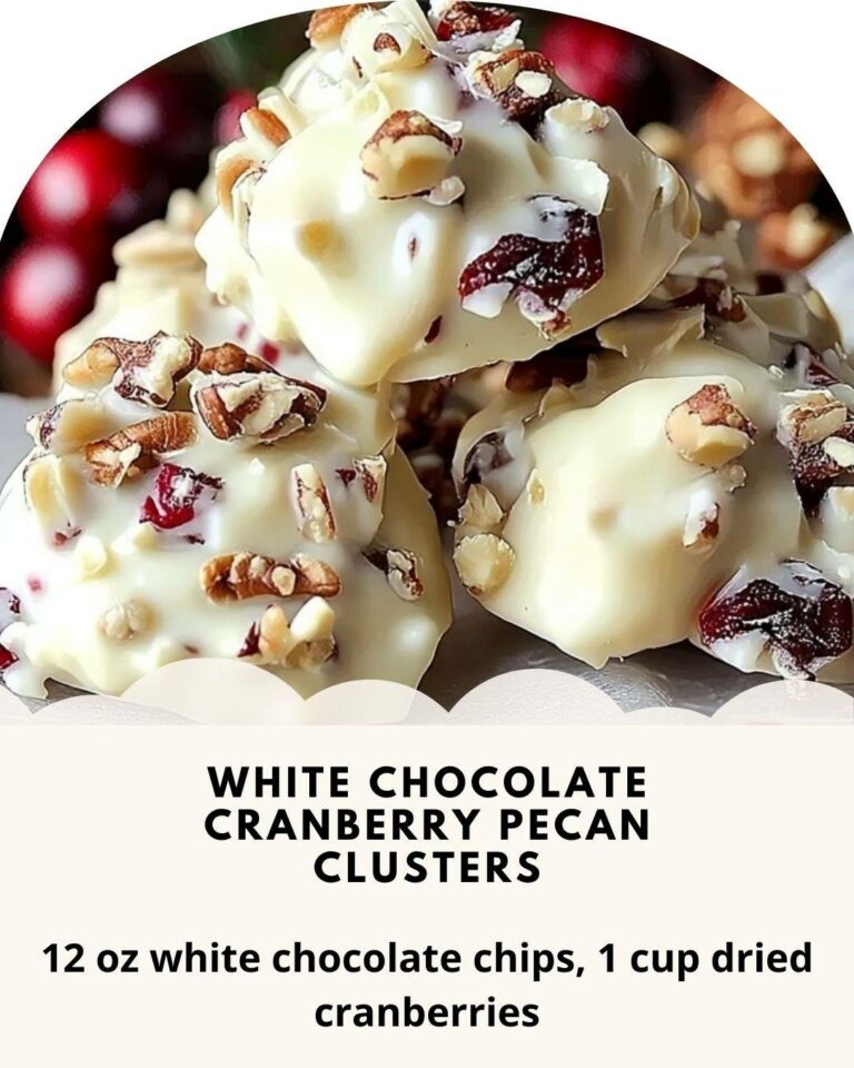 White Chocolate Cranberry Pecan Clusters (Easy No-Bake Treat!)