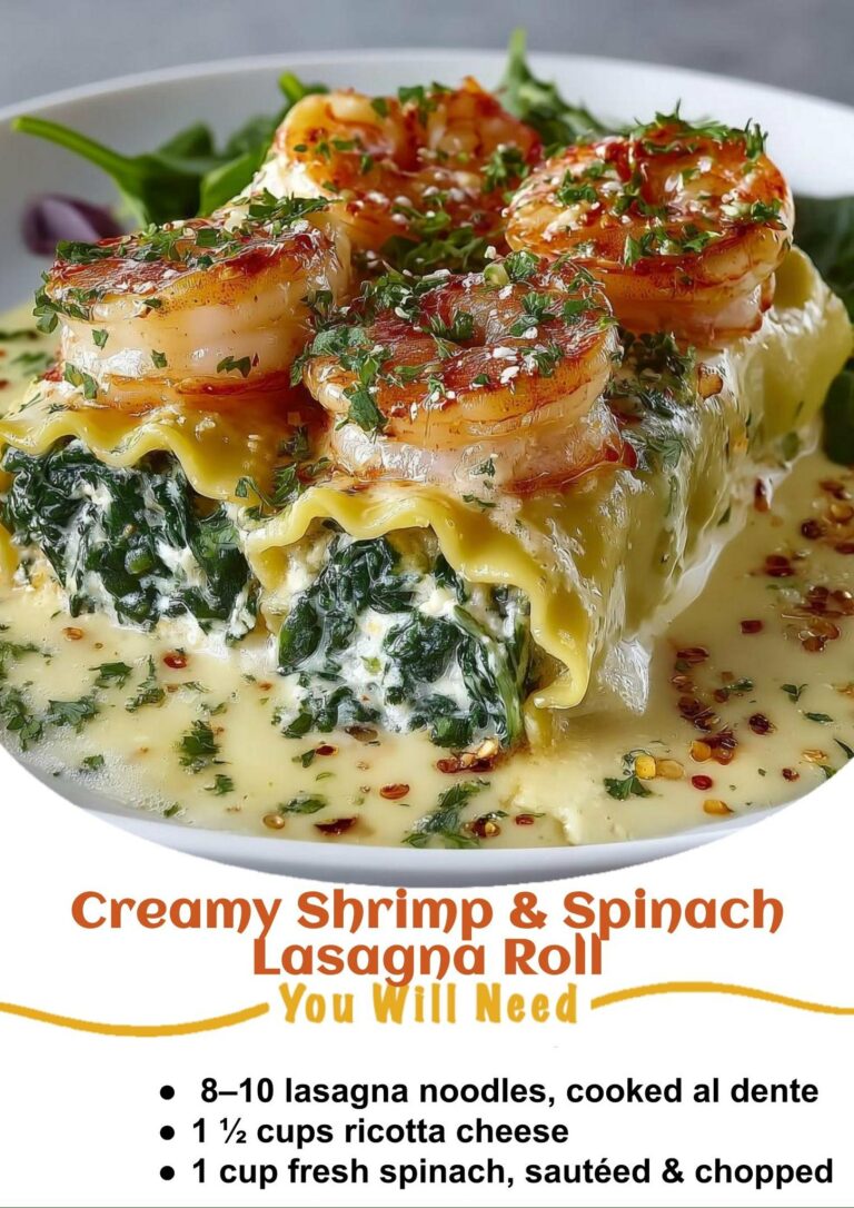 Creamy Shrimp Spinach Lasagna