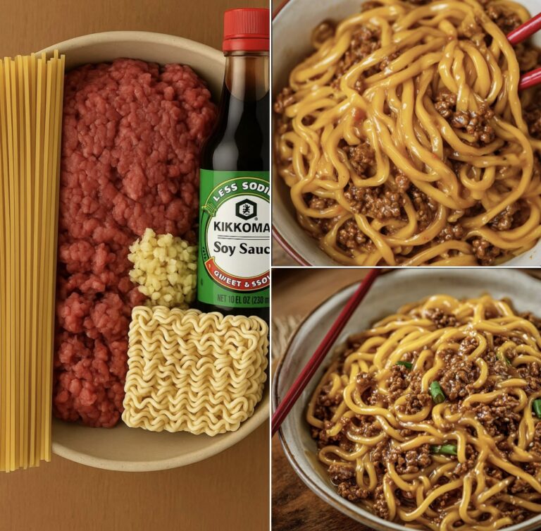 👉Mongolian Ground Beef Noodles