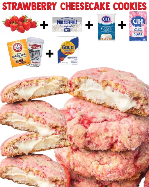 Strawberry Cheesecake Cookies