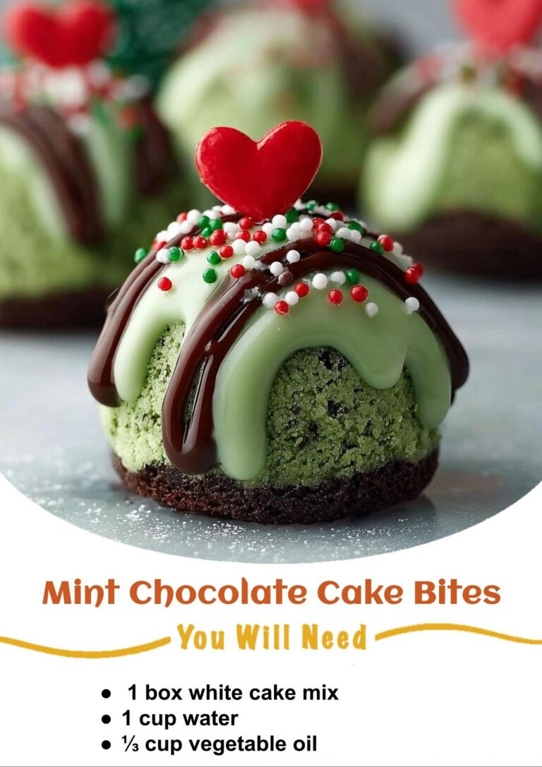 Mint Chocolate Cake Bites