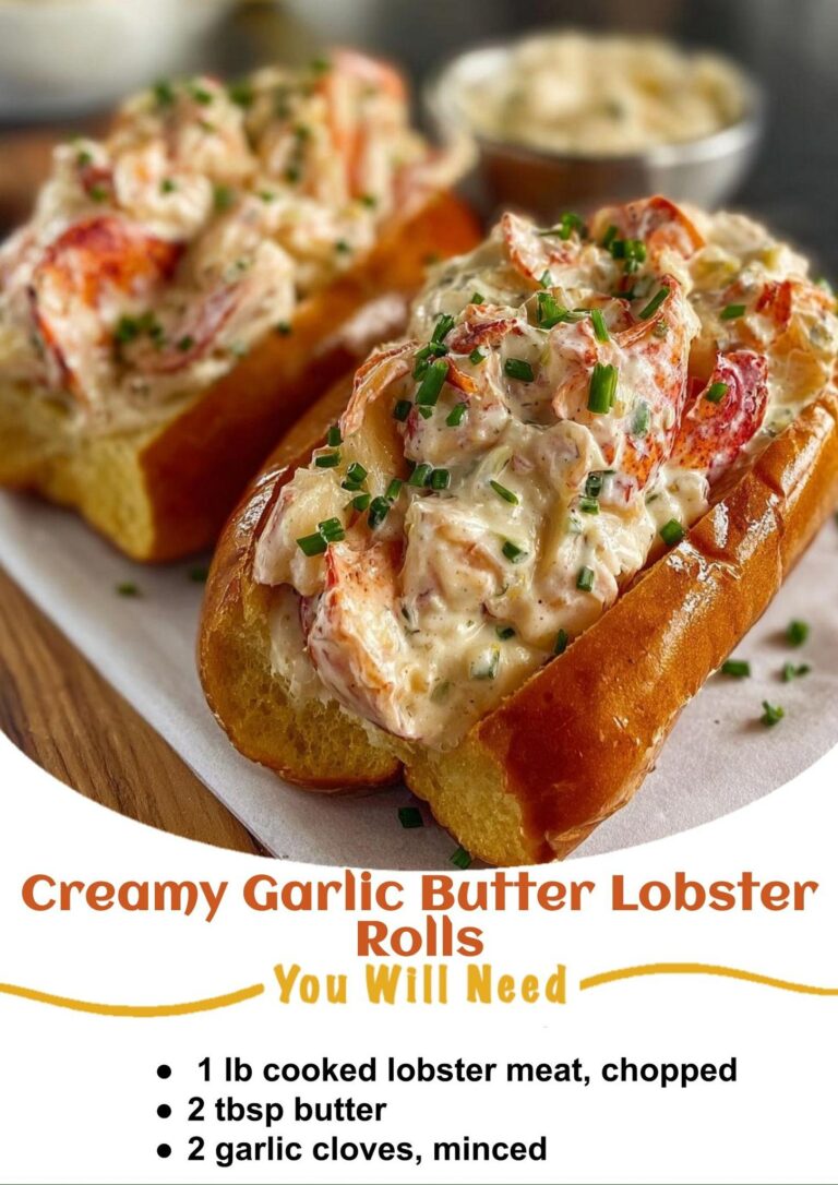 Creamy Garlic Butter Lobster Rolls