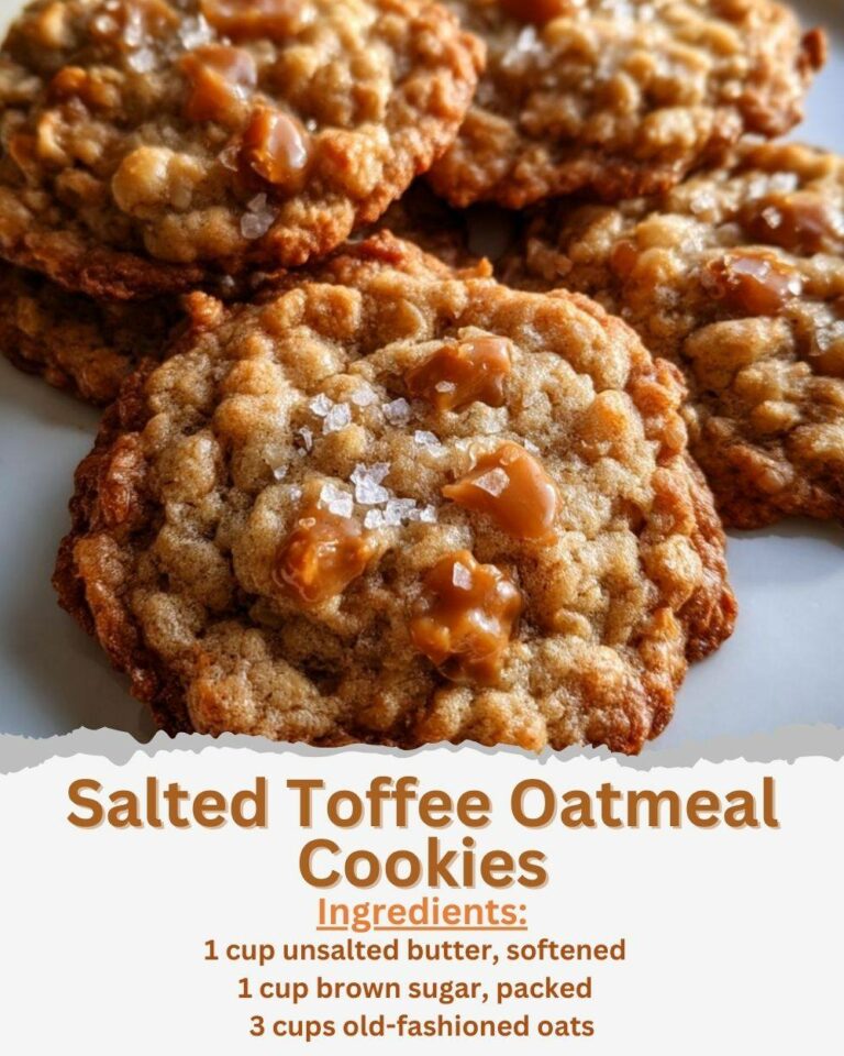 Salted Toffee Oatmeal Cookies