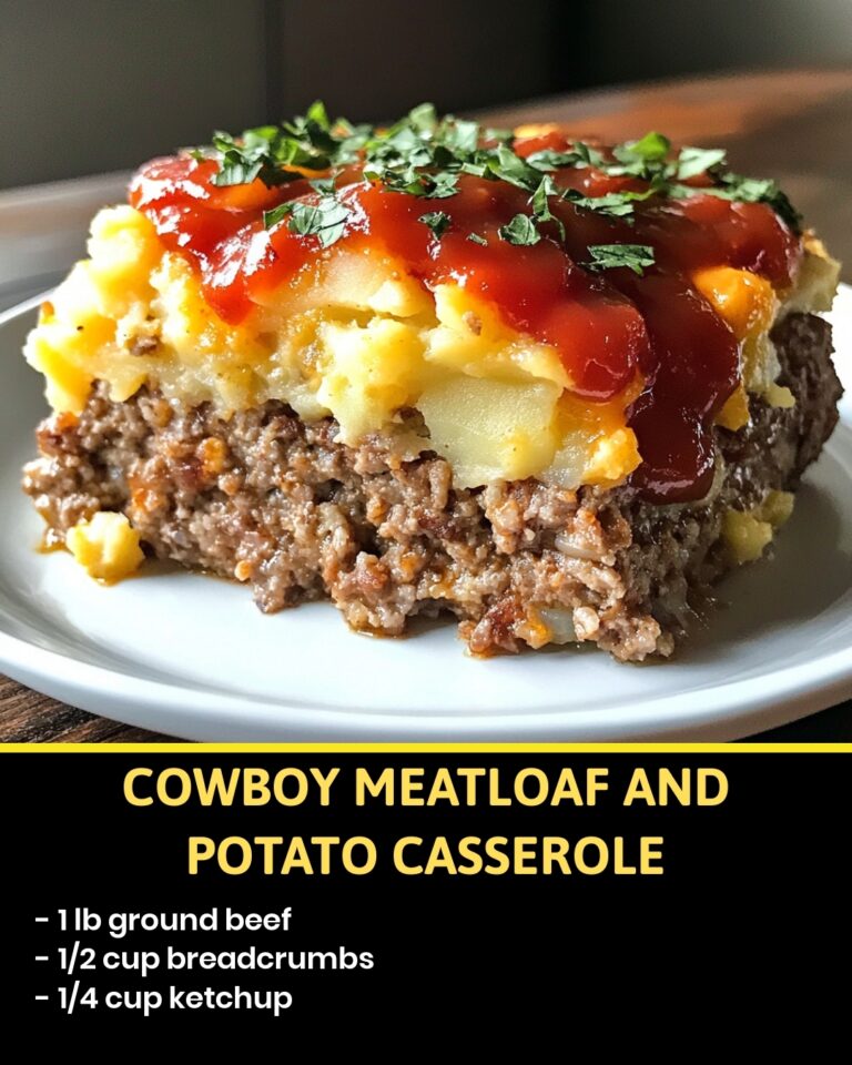 Cowboy Meatloaf and Potato Casserole