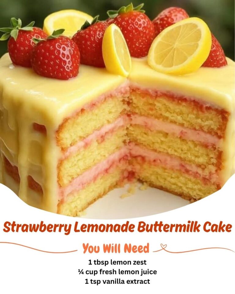 Strawberry Lemonade Buttermilk Cake