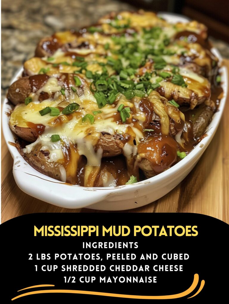 👉Cheesy Mississippi MudPotatoes