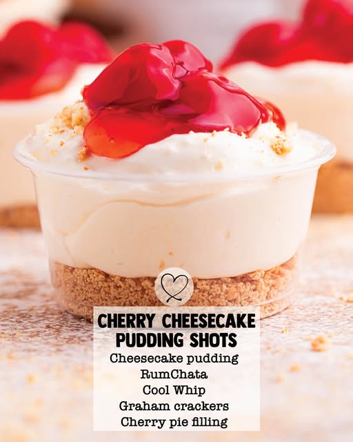 Cherry Cheesecake Shots