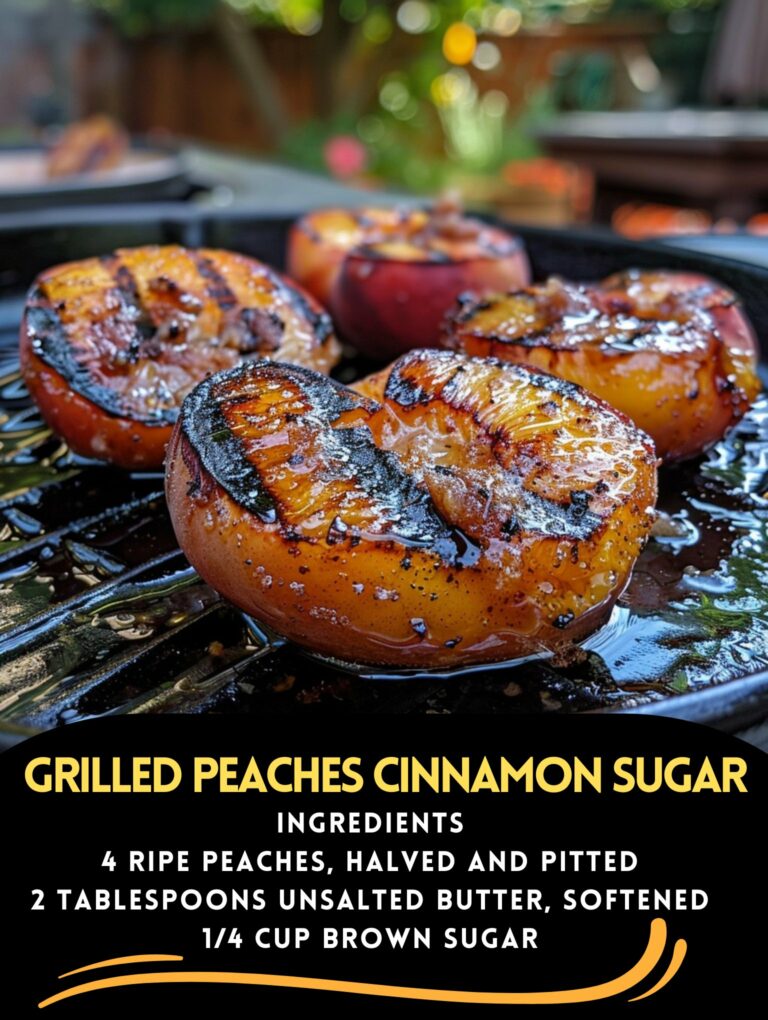 Grilled Peaches with Cinnamon Sugar Butter