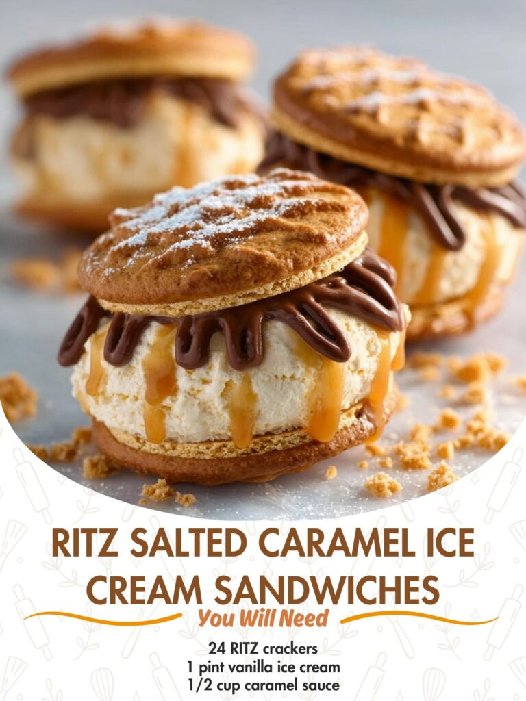 Ritz Salted Caramel Ice Cream Sandwiches – A Sweet and Salty Delight