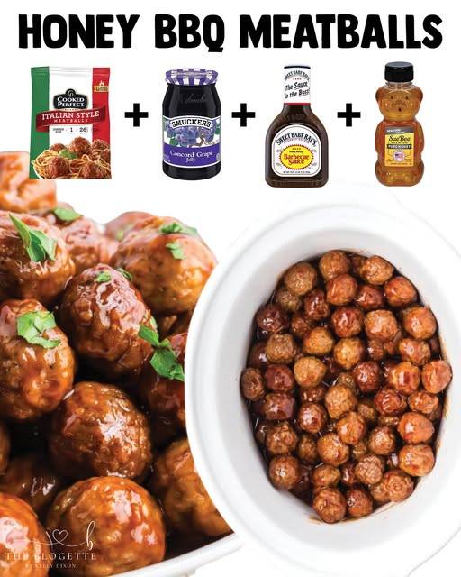 Quick and easy Honey BBQ Crockpot Meatballs