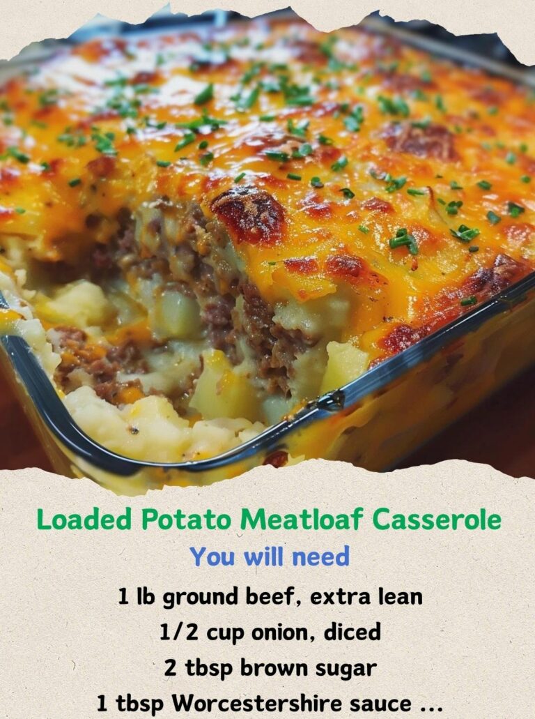 👉Loaded Potato Meatloaf Casserole Recipe