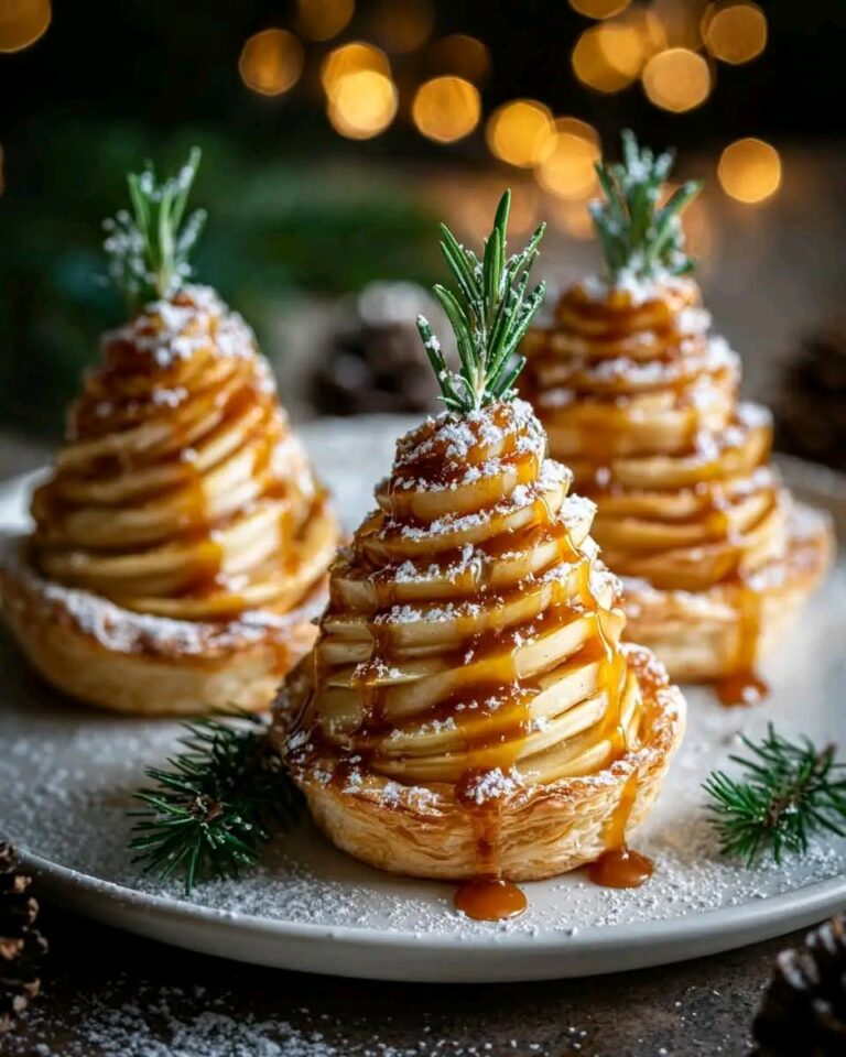 Caramel Apple & Brie Christmas Tree Tartlets