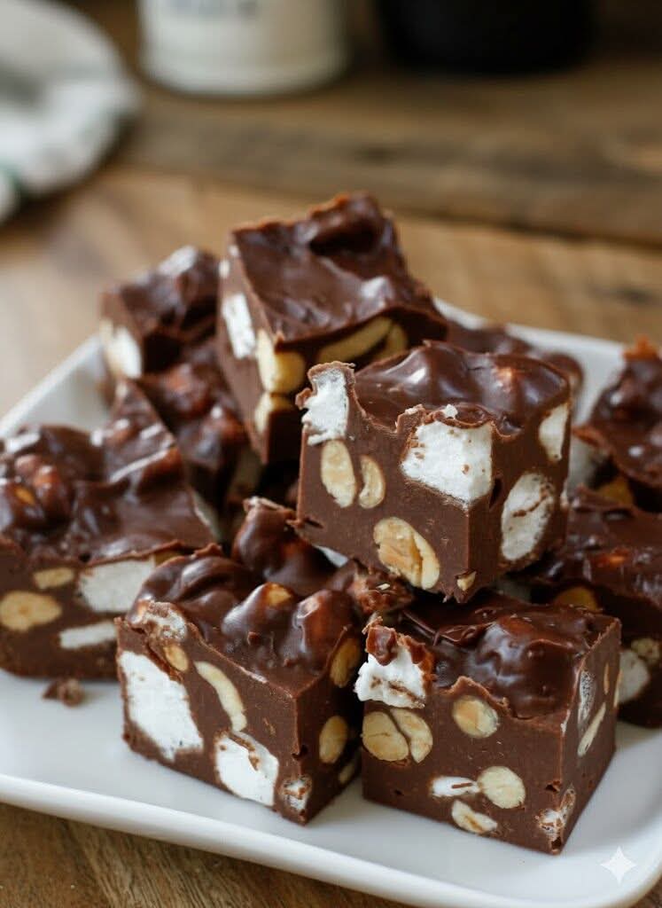 Easy Rocky Road Fudge