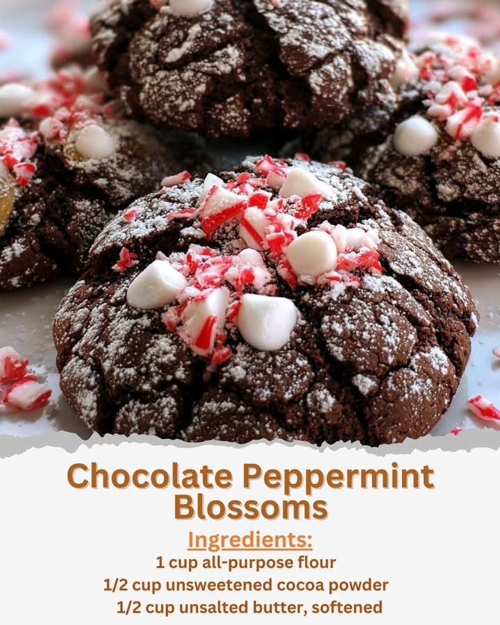 Chocolate Peppermint Blossoms