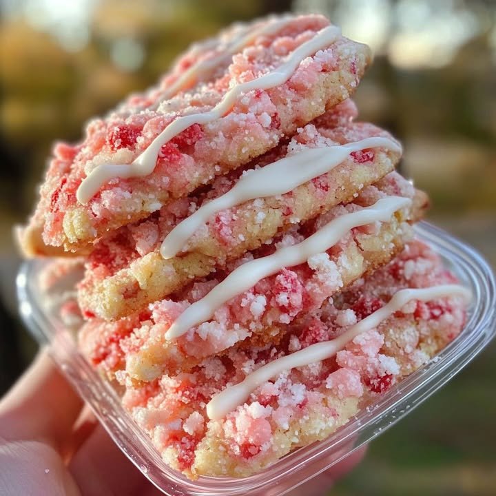 Strawberry Delight Crunch Cookies