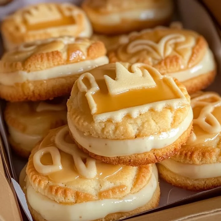 Delicious banana pudding cookies on a plate, perfect for dessert.