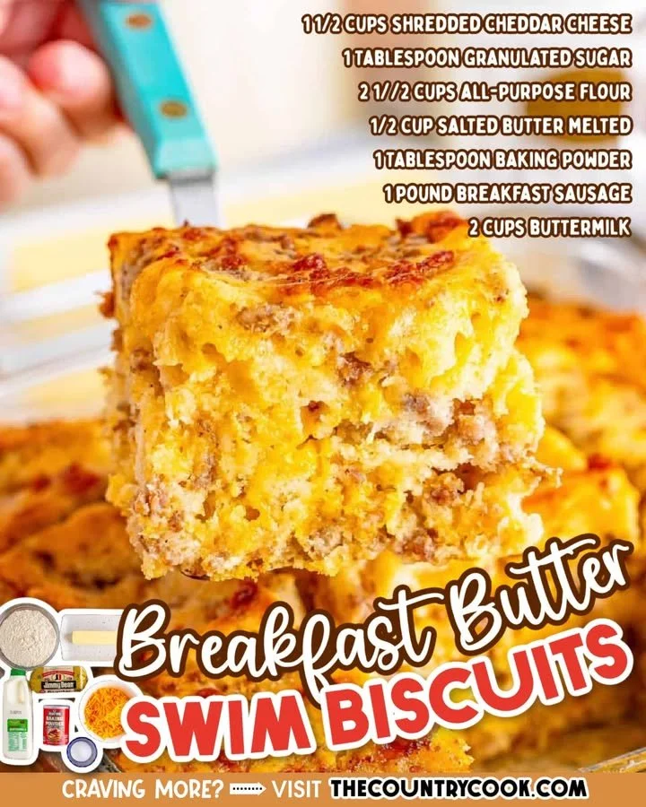 Fluffy breakfast butter swim biscuits served fresh from the oven