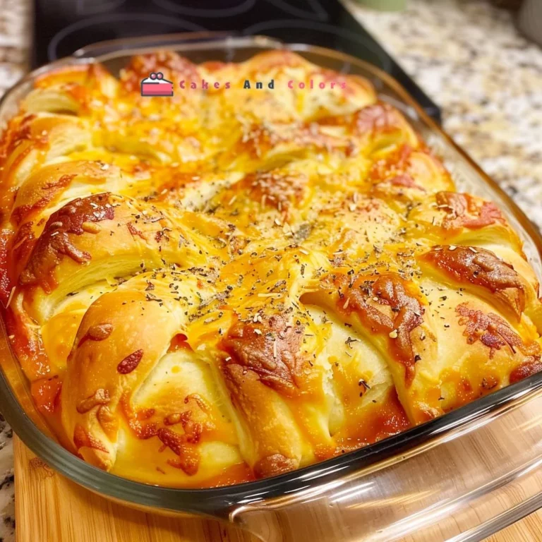 Cheesy Beef Crescent Pie with melted cheese topping and flaky crust