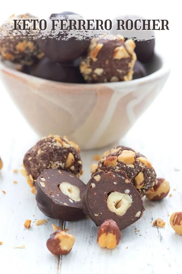 Delicious Keto Ferrero Rocher made with low-carb ingredients