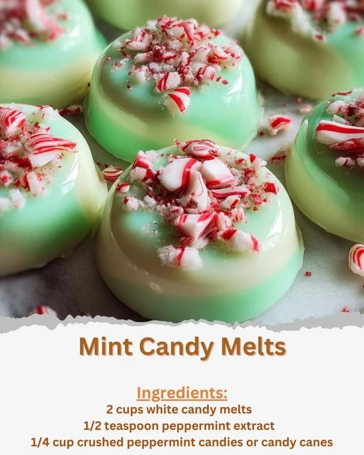 Mint candy melts in a bowl, ideal for baking and candy making