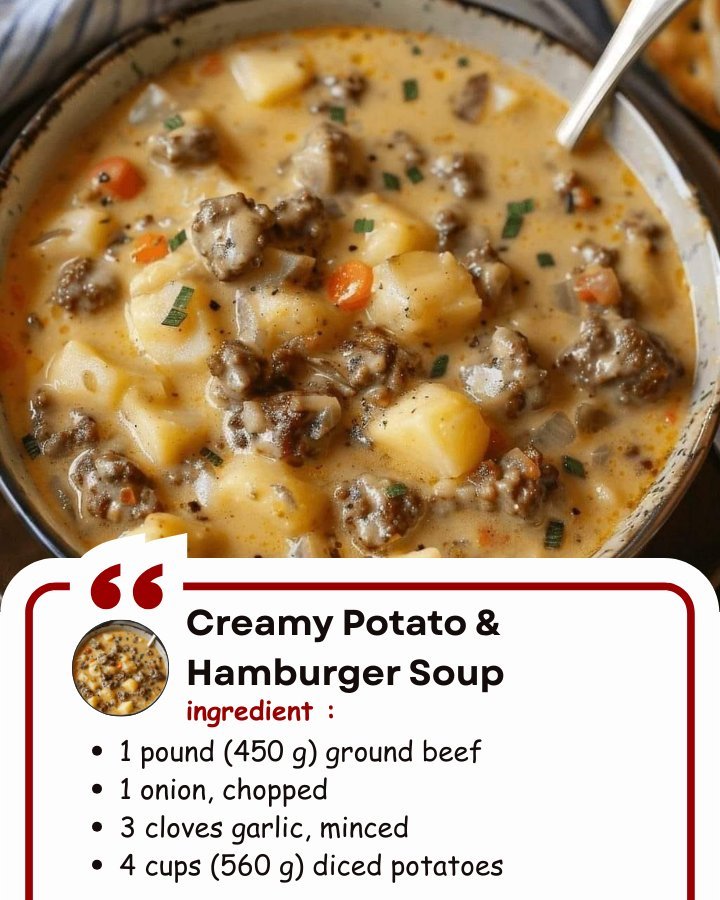 Creamy Potato & Hamburger Soup