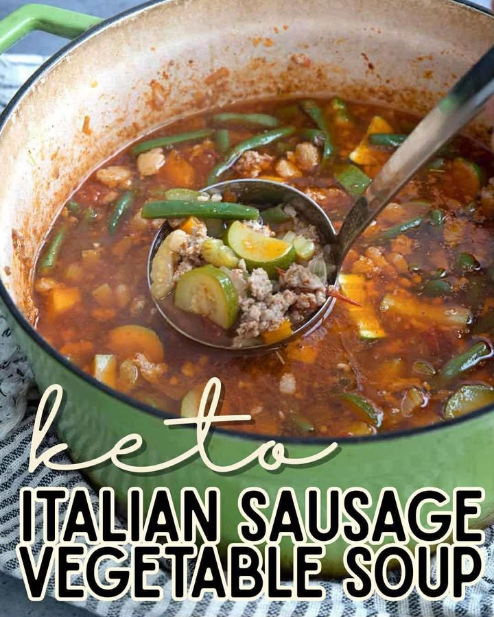 Keto Italian Sausage and Vegetable Soup