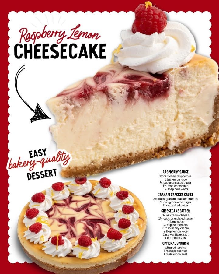 Lemon Raspberry Cheesecake