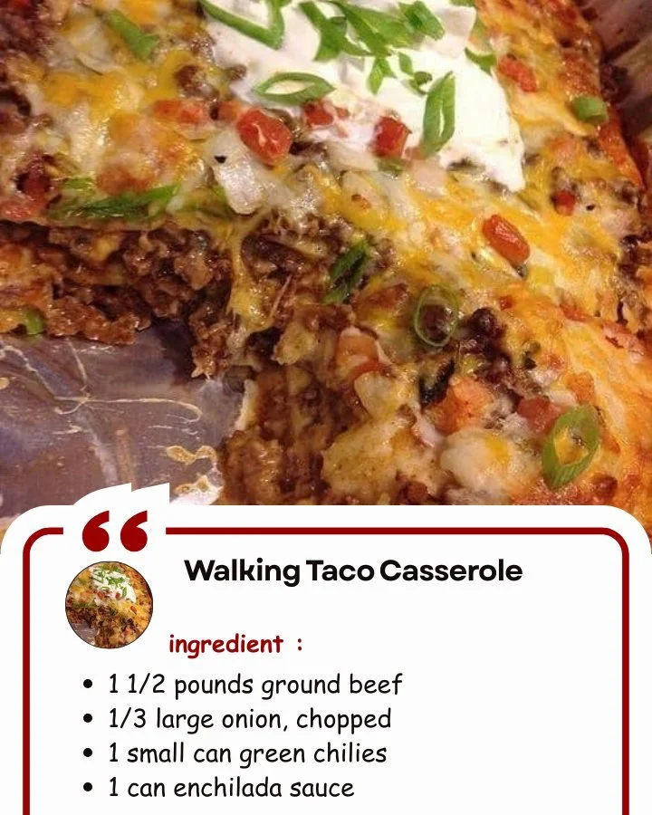 Delicious Walking Taco Casserole topped with toppings and served in a bowl