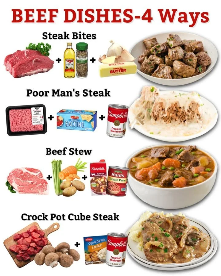 A variety of hearty beef dishes for fall and holiday dinners