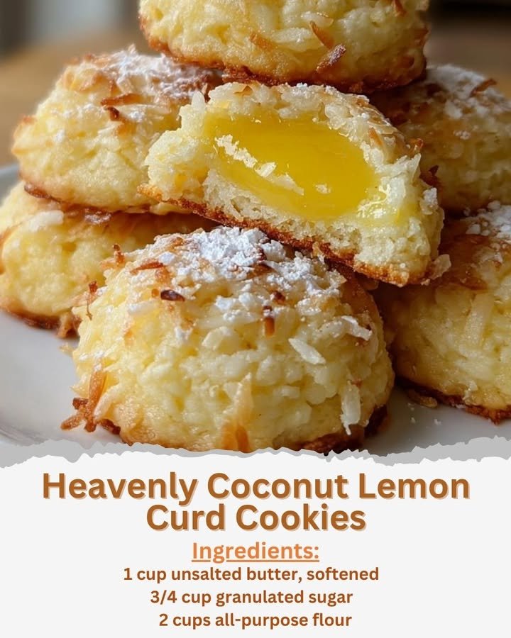 Heavenly Coconut Lemon Curd Cookies